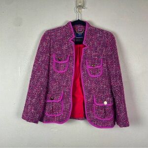 J. Crew Pink Tweed Blazer Size 2